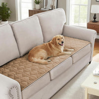 H.VERSAILTEX Chenille Couch Cover Fuzzy Sofa Cover Anti Slip Washable with Strap for Pets
