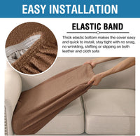 H.VERSAILTEX Waterproof Sofa Seat Cushion Covers Sofa Covers, Made of Looped Fleece Fabric Durable Sturdy (3 Pack)