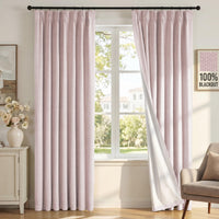 H.VERSAILTEX Pinch Pleated 100% Blackout Curtains