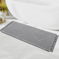 H.VERSAILTEX Waffle Boho Bath Mat – Super Absorbent, Non-Slip & Quick Dry