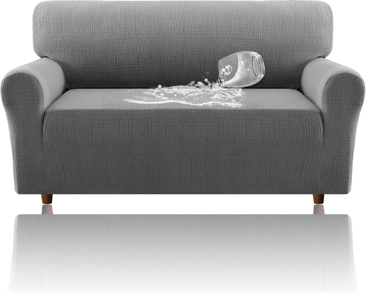 H.VERSAILTEX Jacquard Waterproof Sofa Slipcover – Stretch Couch Cover with Elastic Bottom