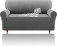 H.VERSAILTEX Jacquard Waterproof Sofa Slipcover – Stretch Couch Cover with Elastic Bottom