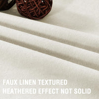 H.VERSAILTEX Elegant Full Coverage Linen 100% Blackout Drapes Heat Blocking Curtains Bedroom Curtain- Ideal for Undisturbed Sleep & Energy Efficiency, 52x84 Inch, Heather Pale Oak(Not Solid)
