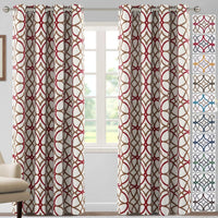 H.VERSAILTEX Blackout Curtains for Bedroom Printed Design 96 Inch Thermal Insulated 2 Panels