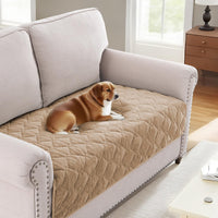 H.VERSAILTEX Chenille Couch Cover Fuzzy Sofa Cover Anti Slip Washable with Strap for Pets