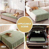 H.VERSAILTEX Non Slip Chenille Pet Couch Cover Thick Soft Washable Sofa Protector