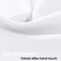 H.VERSAILTEX White Curtain Valances for Windows，Room Darking Kitchen Valances for Living Room/Bedroom/Bathroom Short Window Privacy Decorative Rod Pocket,52" W x 18" L,4 Panels