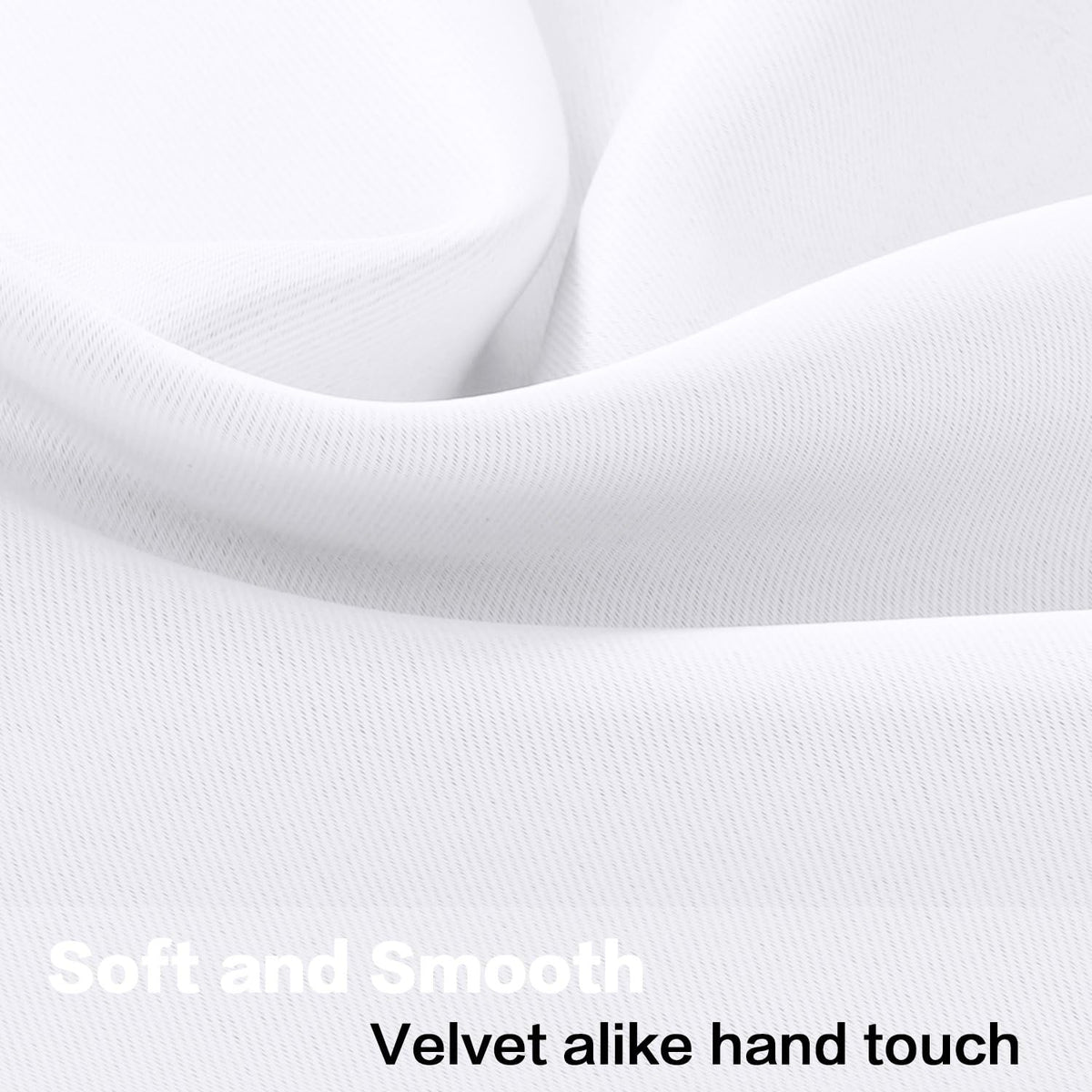 H.VERSAILTEX White Curtain Valances for Windows，Room Darking Kitchen Valances for Living Room/Bedroom/Bathroom Short Window Privacy Decorative Rod Pocket,52" W x 18" L,4 Panels