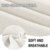 Linen Blend Semi Sheer Curtain Panels Natural Light Filtering Rod Pocket product feature or detail image