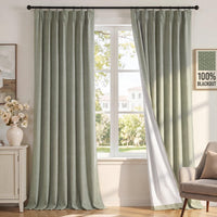 H.VERSAILTEX Pinch Pleated 100% Blackout Curtains