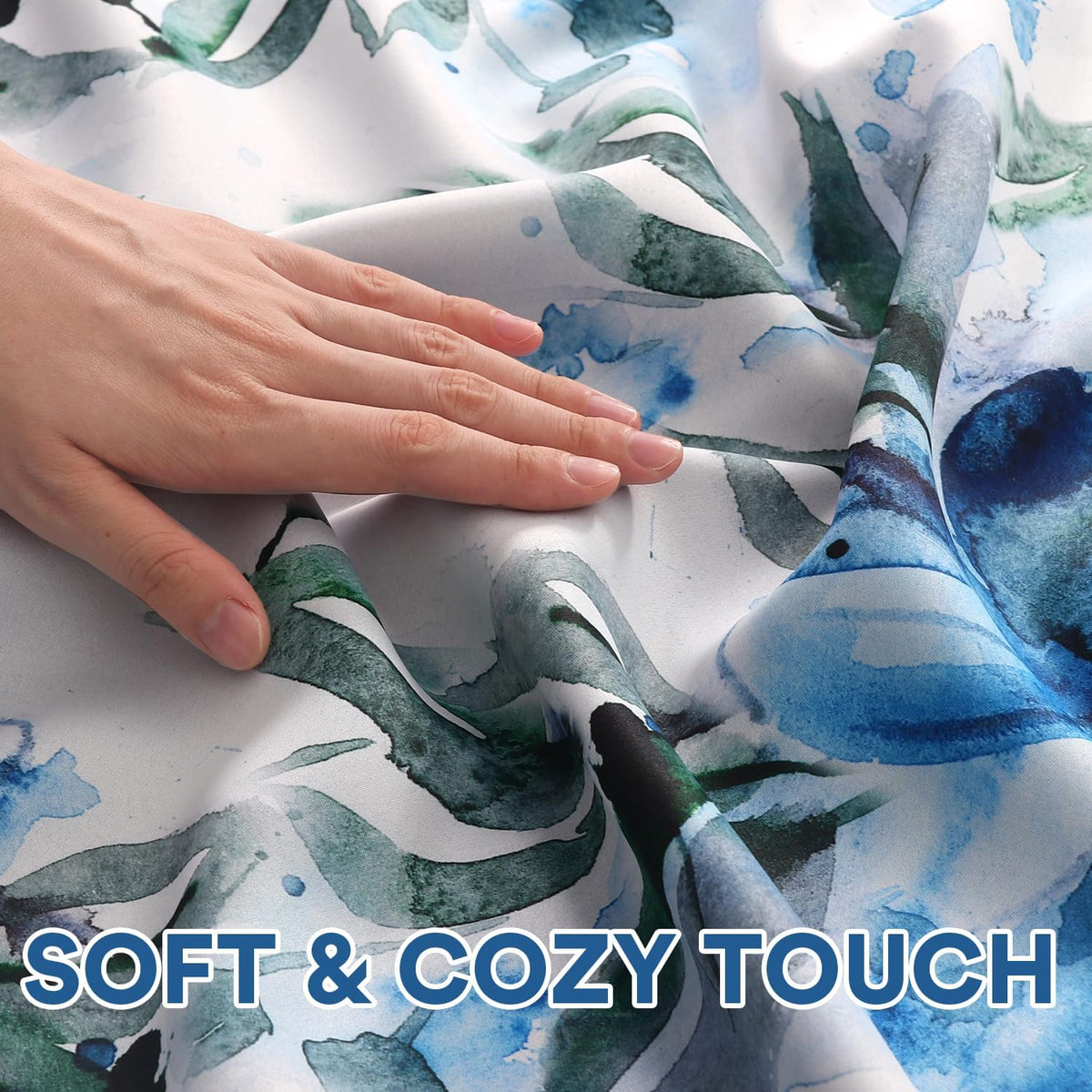 Floral Printed 100% Blackout Curtains for Bedroom