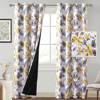 Floral Printed 100% Blackout Curtains for Bedroom