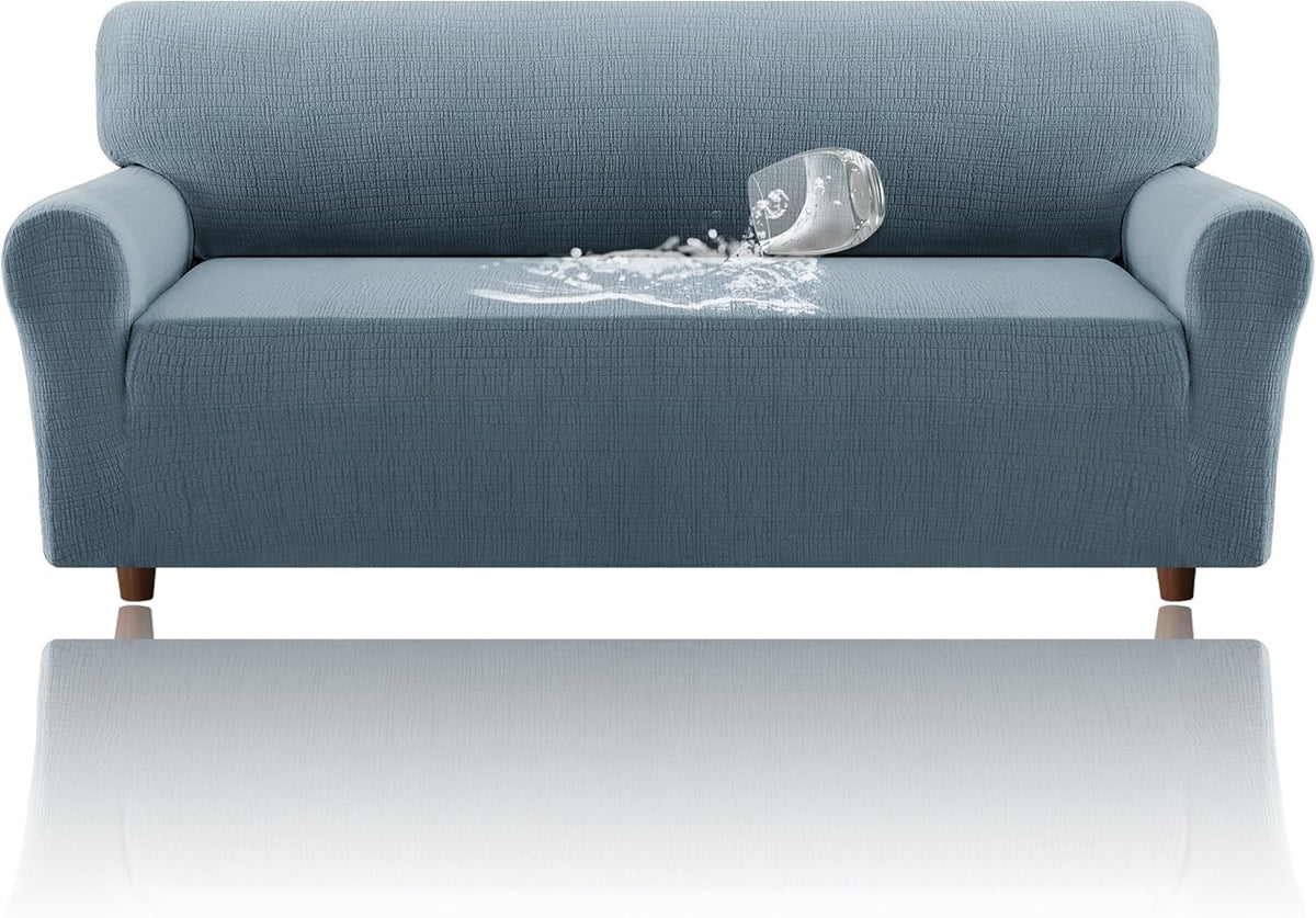H.VERSAILTEX Jacquard Waterproof Sofa Slipcover – Stretch Couch Cover with Elastic Bottom