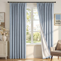 H.VERSAILTEX Pinch Pleated 100% Blackout Curtains