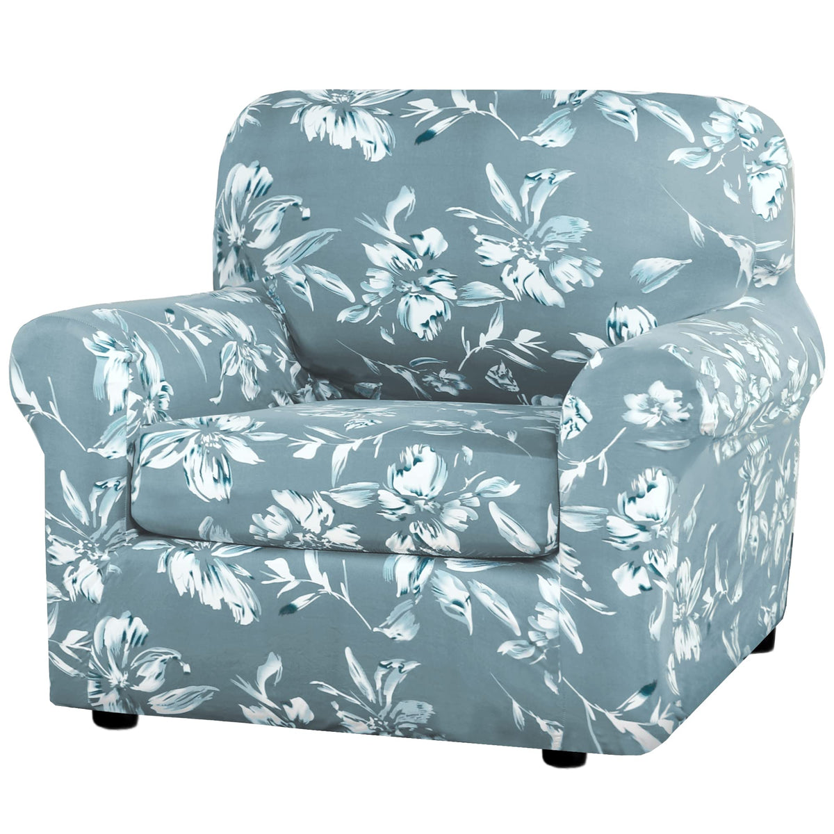 H.VERSAILTEX Super Stretch Sofa Covers 3 Piece Set Soft Thick Individual Cushion Covers Pet Friendly
