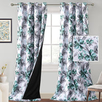 Floral Printed 100% Blackout Curtains for Bedroom