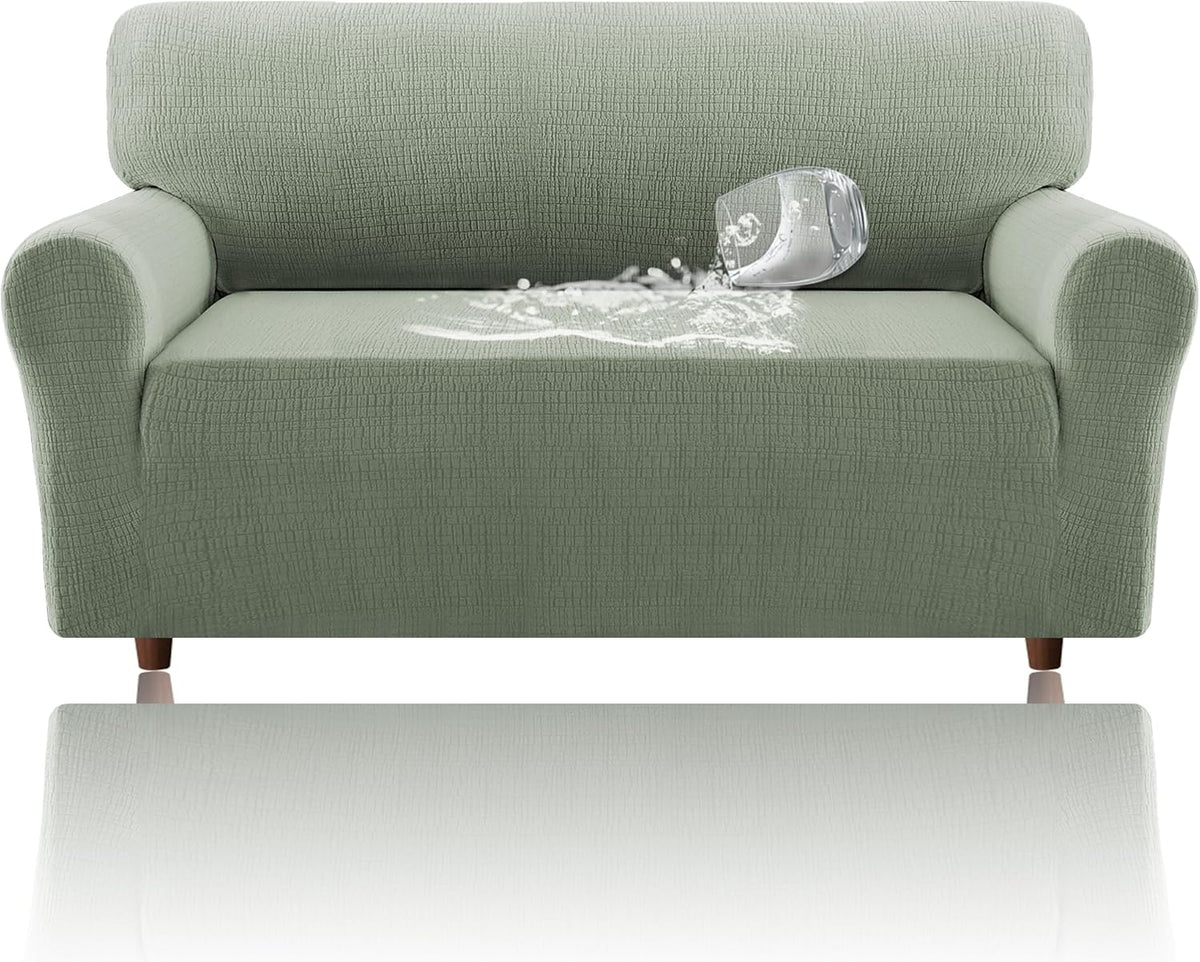 H.VERSAILTEX Jacquard Waterproof Sofa Slipcover – Stretch Couch Cover with Elastic Bottom