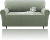 H.VERSAILTEX Jacquard Waterproof Sofa Slipcover – Stretch Couch Cover with Elastic Bottom