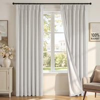 H.VERSAILTEX Pinch Pleated 100% Blackout Curtains