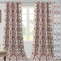 H.VERSAILTEX Blackout Curtains for Bedroom Printed Design 96 Inch Thermal Insulated 2 Panels