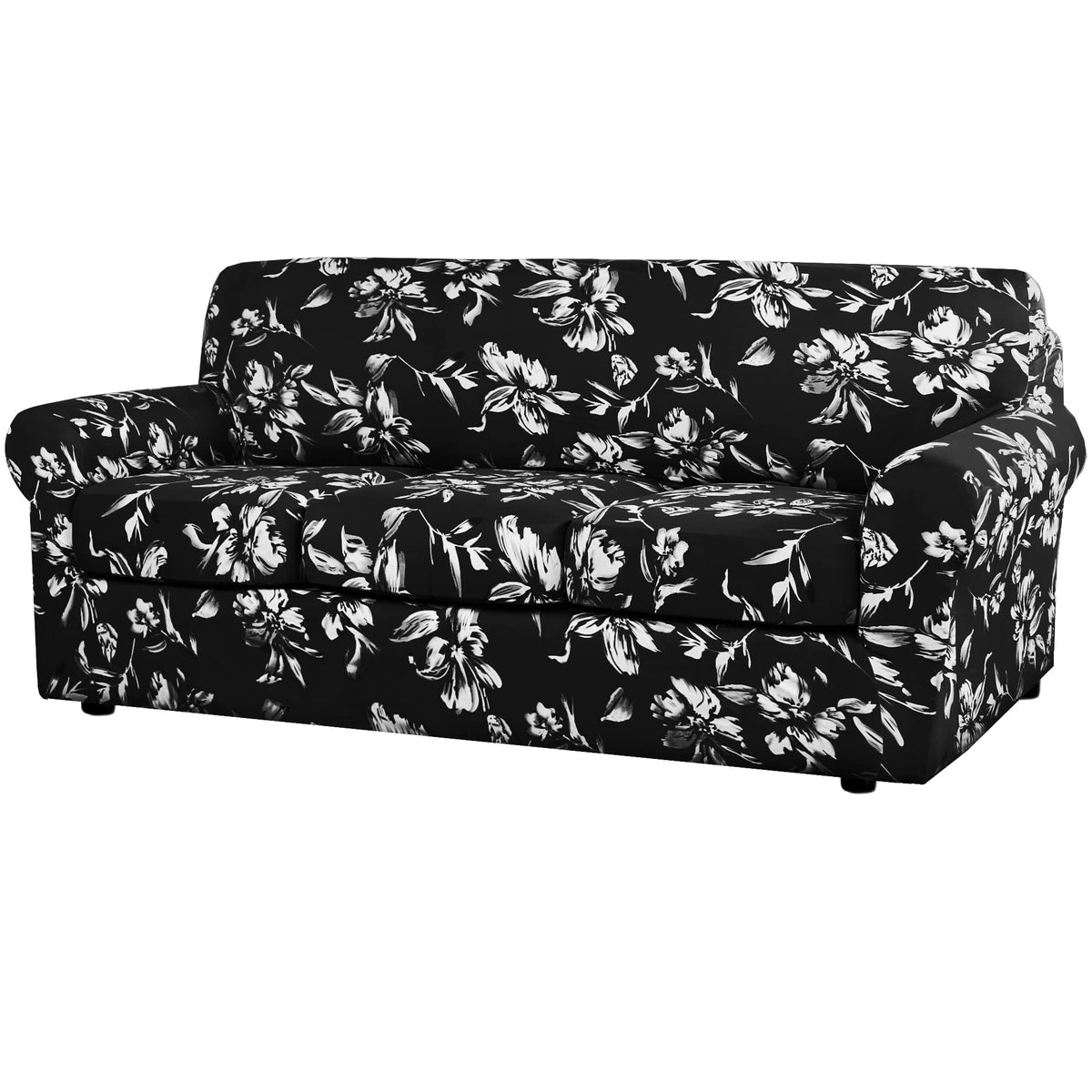 H.VERSAILTEX Super Stretch Sofa Covers 3 Piece Set Soft Thick Individual Cushion Covers Pet Friendly