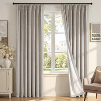 H.VERSAILTEX Pinch Pleated 100% Blackout Curtains