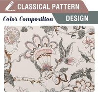 H.VERSAILTEX Blackout Curtains 84 Inch Length 2 Panels Set Floral Print Curtain Drapes for Living Room Thermal Insulated Grommet Window Curtains for Bedroom - Traditional Floral in Sage and Brown