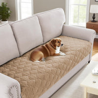 H.VERSAILTEX Chenille Couch Cover Fuzzy Sofa Cover Anti Slip Washable with Strap for Pets