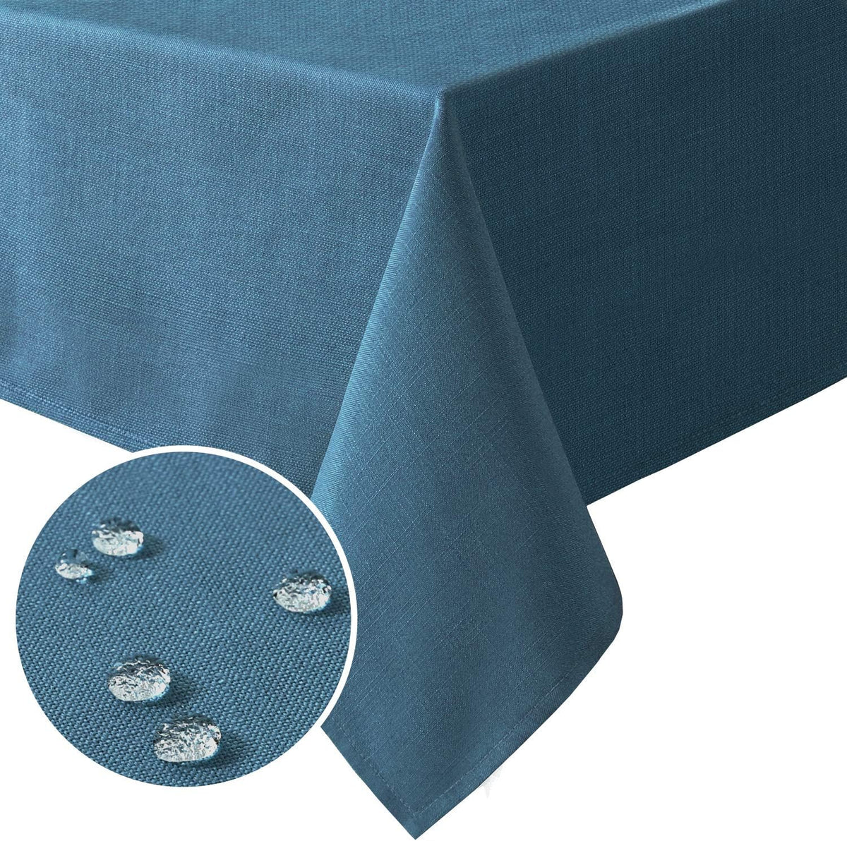 Linen Textured Table Cloths Premium Solid Tablecloth Spill-Proof Waterproof Table Cover