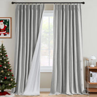 H.VERSAILTEX Pinch Pleated Blackout Curtains – Linen Chenille, Thermal Insulated, 2 Panels