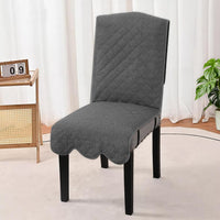 H.VERSAILTEX 100% Waterproof Dining Chair Covers Teddy Fleece Kitchen Chair Covers Parson Chair Slipcovers