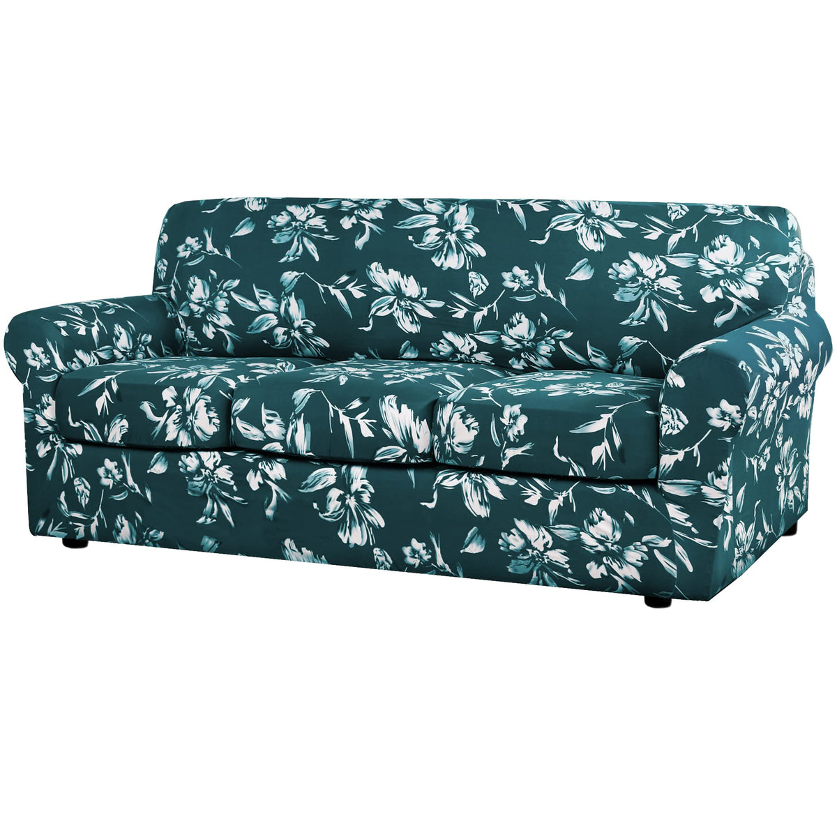 H.VERSAILTEX Super Stretch Sofa Covers 3 Piece Set Soft Thick Individual Cushion Covers Pet Friendly