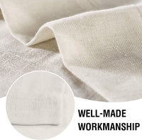 Linen Blend Semi Sheer Curtain Panels Natural Light Filtering Rod Pocket product feature or detail image
