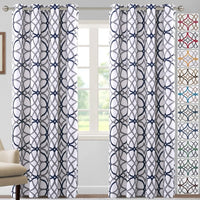 H.VERSAILTEX Blackout Curtains for Bedroom Printed Design 96 Inch Thermal Insulated 2 Panels