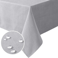 Linen Textured Table Cloths Premium Solid Tablecloth Spill-Proof Waterproof Table Cover
