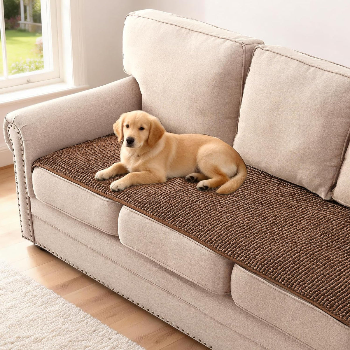 H.VERSAILTEX Thick Chenille Sofa Cover for Dogs & Pets – Soft, Anti-Slip Design