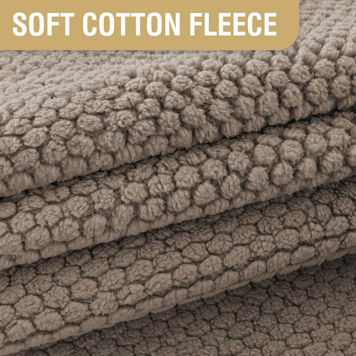 H.VERSAILTEX Waterproof Couch Cover Plush Sofa Cover with Strap Soft Anti Slip Sofa Slipcovers for 2 Cushion Couch Loveseat Couch Protector Cover for Dogs Cats Kids,36x48'',Khaki