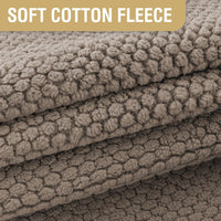 H.VERSAILTEX Waterproof Couch Cover Plush Sofa Cover with Strap Soft Anti Slip Sofa Slipcovers for 2 Cushion Couch Loveseat Couch Protector Cover for Dogs Cats Kids,36x48'',Khaki