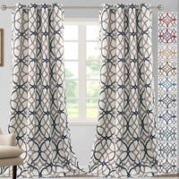 H.VERSAILTEX Blackout Curtains for Bedroom Printed Design 96 Inch Thermal Insulated 2 Panels