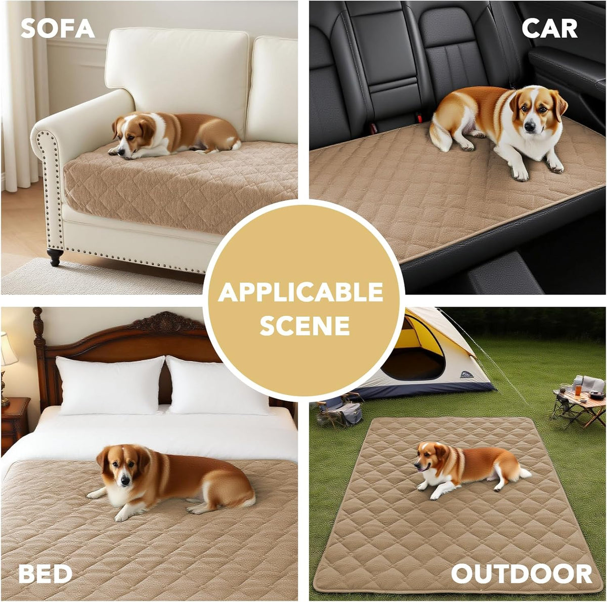 H.VERSAILTEX Chenille Couch Cover Fuzzy Sofa Cover Anti Slip Washable with Strap for Pets