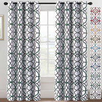 H.VERSAILTEX Blackout Curtains for Bedroom Printed Design 96 Inch Thermal Insulated 2 Panels