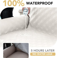 H.VERSAILTEX 100% Waterproof Recliner Chair Covers, Recliner Covers Non-Slip Stay in Place, Thick Cover for Recliner Chair with Pocket, Dog Couch Cover Protector Washable(Beige, 28")