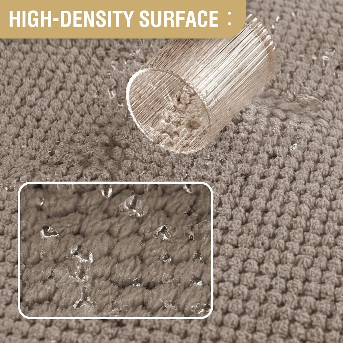 H.VERSAILTEX Waterproof Couch Cover Plush Sofa Cover with Strap Soft Anti Slip Sofa Slipcovers for 2 Cushion Couch Loveseat Couch Protector Cover for Dogs Cats Kids,36x48'',Khaki