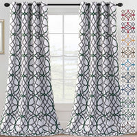 H.VERSAILTEX Blackout Curtains for Bedroom Printed Design 96 Inch Thermal Insulated 2 Panels