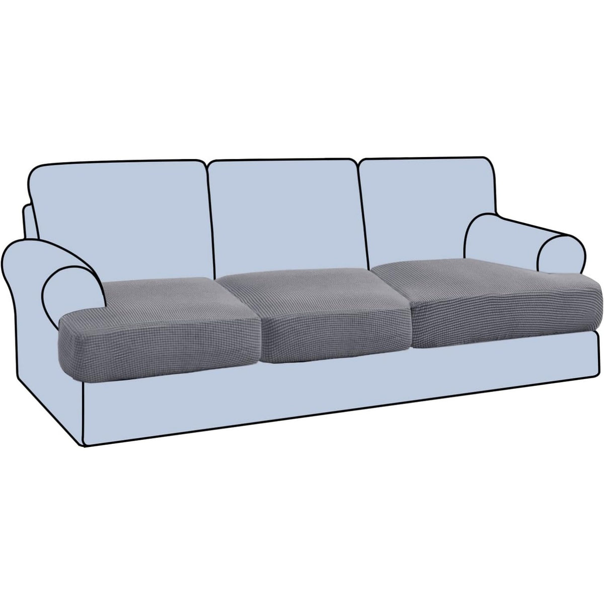 Stretch T Cushion Sofa Slipcovers Individually Sofa Cushion Covers Jacquard Fabric
