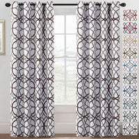 H.VERSAILTEX Blackout Curtains for Bedroom Printed Design 96 Inch Thermal Insulated 2 Panels