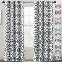 H.VERSAILTEX Blackout Curtains for Bedroom Printed Design 96 Inch Thermal Insulated 2 Panels