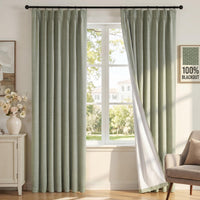 H.VERSAILTEX Pinch Pleated 100% Blackout Curtains