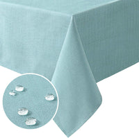 Linen Textured Table Cloths Premium Solid Tablecloth Spill-Proof Waterproof Table Cover