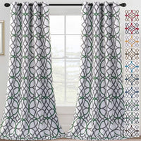 H.VERSAILTEX Blackout Curtains for Bedroom Printed Design 96 Inch Thermal Insulated 2 Panels
